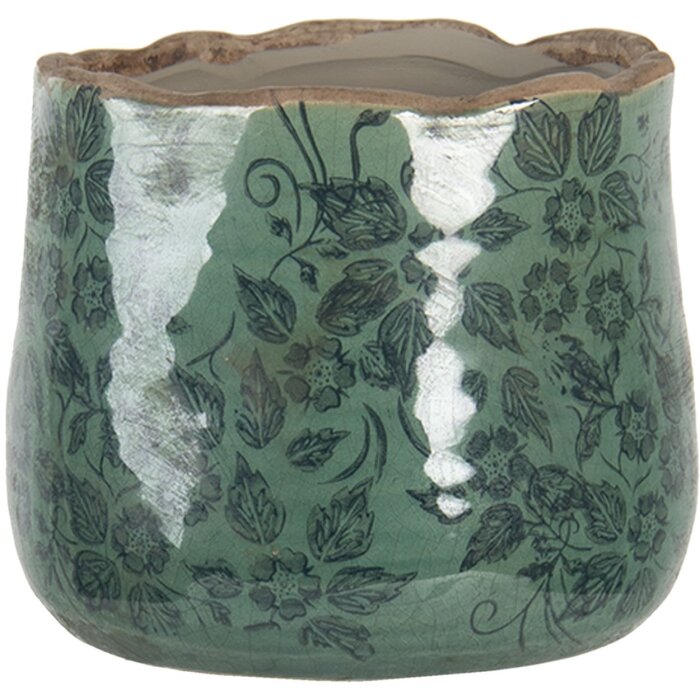 Vaso da fiori verde ø 13x11 cm 6ce1252s