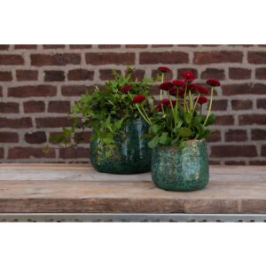 Vaso da fiori verde ø 13x11 cm 6ce1252s