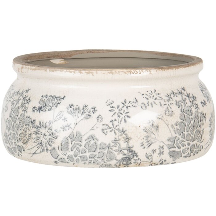 Vaso da fiori grigio Ø 20x8 cm 6CE1254M