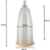 Vaso a campana in vetro trasparente Ø 24x56 cm 6GL3005