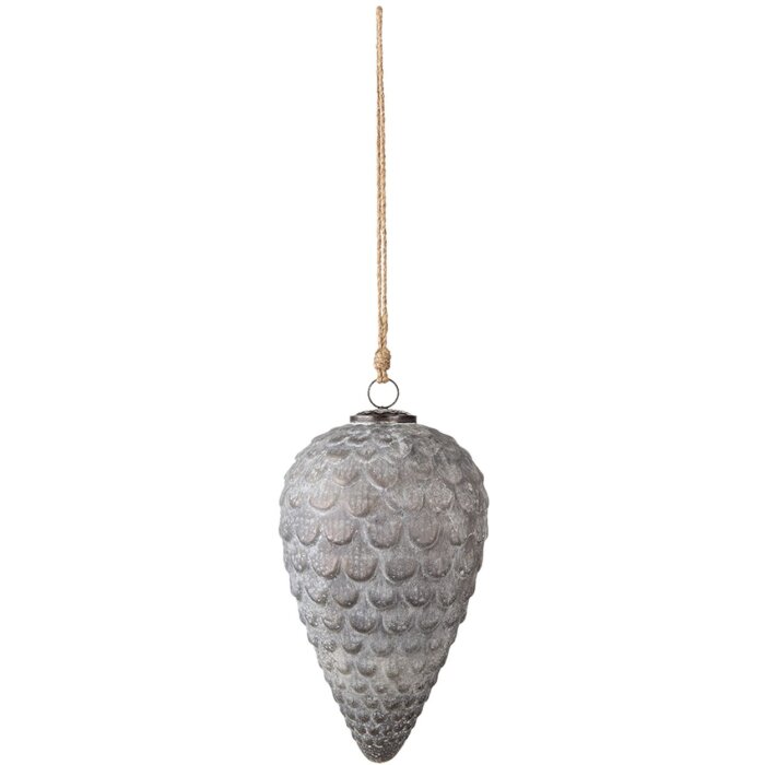 Palla per albero di Natale grigia Ø 15x25 cm 6GL3095