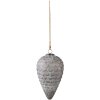 Palla per albero di Natale grigia Ø 15x25 cm 6GL3095
