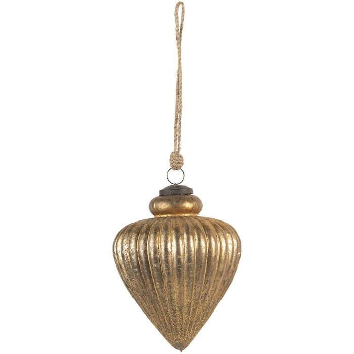 Palla per albero di Natale oro Ø 13x16 cm 6GL3108