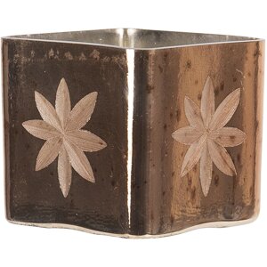 Porta tealight - porta candele oro 7x7x9 cm 6GL3211