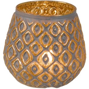 Portacandele - Portacandele grigio Ø 9x8 cm 6GL3246