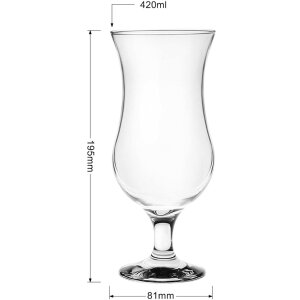 Bicchiere da cocktail trasparente Ø 8x19 cm - 420 ml 6GL3467