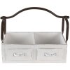 Clayre & Eef 6H1914W Contenitore 41x19x29 cm Legno Bianco Metallo