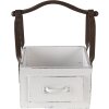 Cestino in legno bianco 24x19x28 cm 6H1915L