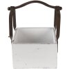 Cestino in legno bianco 24x19x28 cm 6H1915L