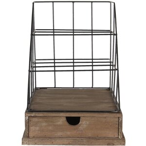 Porta lettere con cassetto multicolore 26x32x36 cm 6H1978