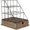 Porta lettere con cassetto multicolore 26x32x36 cm 6H1978