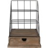 Porta lettere con cassetto multicolore 26x32x36 cm 6H1978