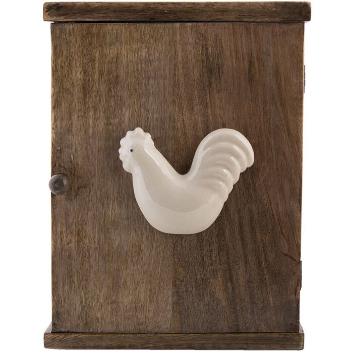 Scatola per chiavi marrone 23x8x30 cm 6H1983