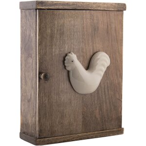Scatola per chiavi marrone 23x8x30 cm 6H1983