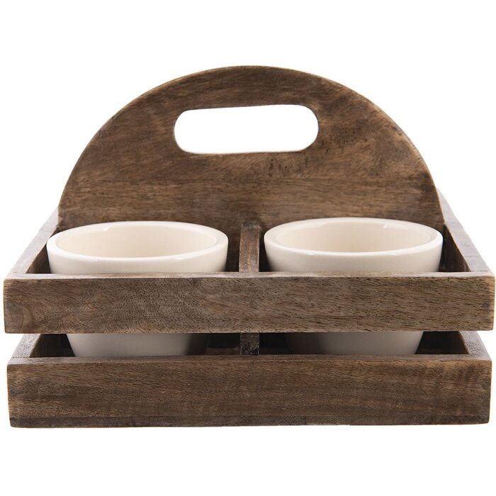 Portavaso marrone 23x23x14 cm 6H1985