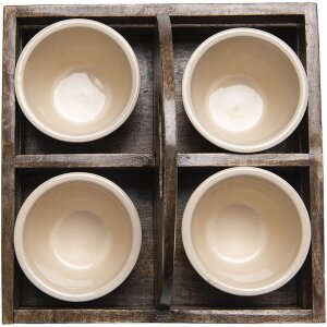 Portavaso marrone 23x23x14 cm 6H1985