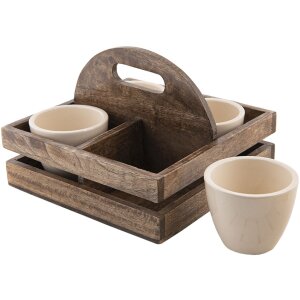 Portavaso marrone 23x23x14 cm 6H1985