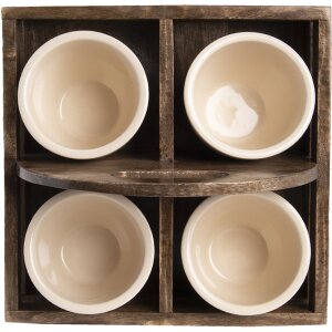 Portavaso marrone 23x23x14 cm 6H1985