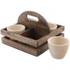 Portavaso marrone 23x23x14 cm 6H1985