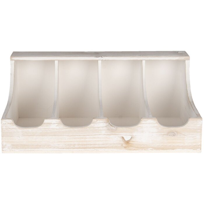 Vassoio portaposate bianco 41x28x17 cm 6H1991