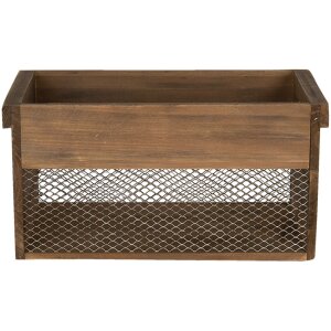 Scatola di legno marrone 32x19x16 - 23x16x15 cm 6H1996