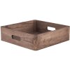 Vassoio decorativo (set di 3) marrone 24x24x6 - 20x20x6 - 16x16x6 cm 6H2006