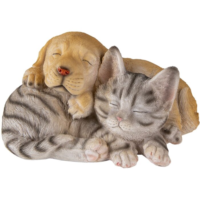 Decorazione Cane e gatto multicolore 20x15x11 cm 6PR3336