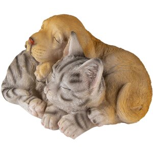 Decorazione Cane e gatto multicolore 20x15x11 cm 6PR3336