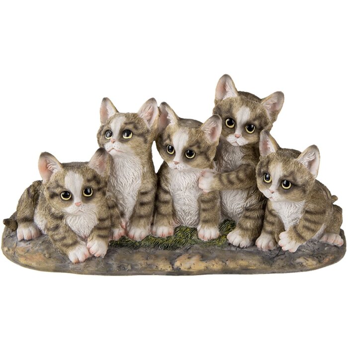 Decorazione gatti grigio 32x13x16 cm 6PR3338