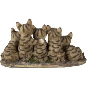 Decorazione gatti grigio 32x13x16 cm 6PR3338