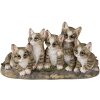 Decorazione gatti grigio 32x13x16 cm 6PR3338