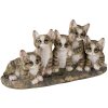 Decorazione gatti grigio 32x13x16 cm 6PR3338