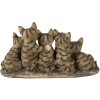 Decorazione gatti grigio 32x13x16 cm 6PR3338