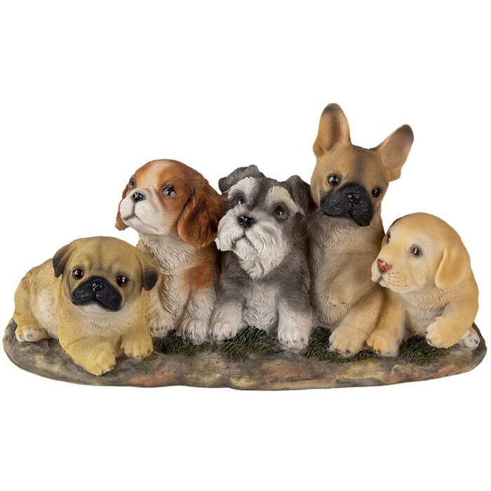 Decorazione Cani multicolore 33x12x17 cm 6PR3341
