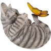 Decorazione gatto grigio 14x8x11 cm 6PR3356
