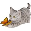Decorazione gatto grigio 19x8x10 cm 6PR3357