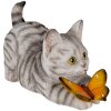 Decorazione gatto grigio 19x8x10 cm 6PR3357