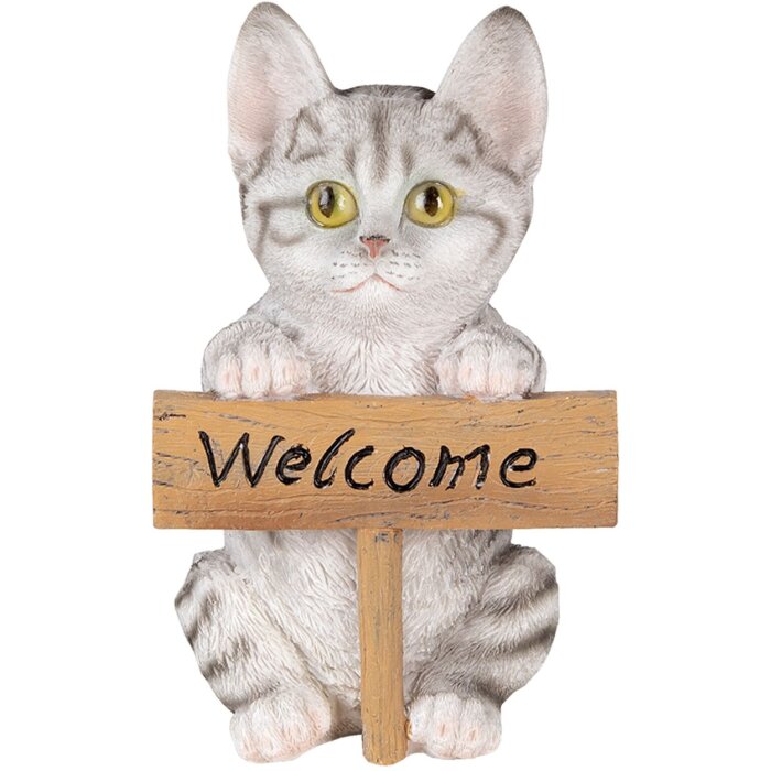 Decorazione gatto multicolore 12x9x19 cm 6PR3367