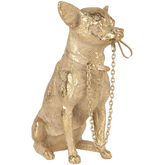 Decorazione cane oro 13x9x18 cm 6PR3429