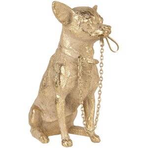 Decorazione cane oro 13x9x18 cm 6PR3429