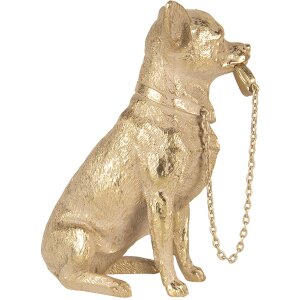 Decorazione cane oro 13x9x18 cm 6PR3429