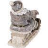 Decorazione Babbo Natale su slitta grigia 24x8x16 cm 6PR3472