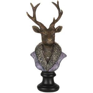 Decorazione Cervo multicolore 10x9x23 cm 6PR4612