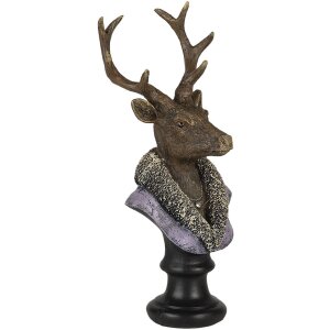 Decorazione Cervo multicolore 10x9x23 cm 6PR4612