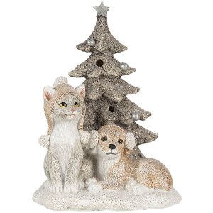 Decorazione Cane e Gatto multicolore 11x9x15 cm LED 6PR4628