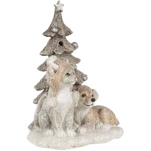 Decorazione Cane e Gatto multicolore 11x9x15 cm LED 6PR4628