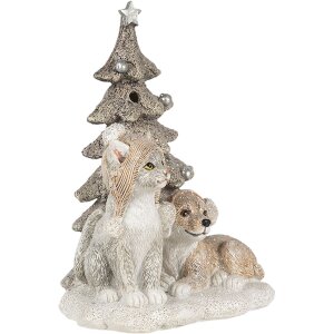 Decorazione Cane e Gatto multicolore 11x9x15 cm LED 6PR4628
