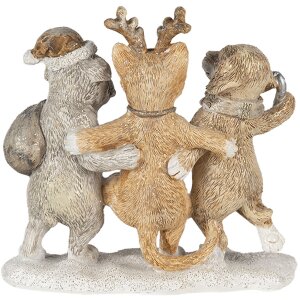 Decorazione Cani e gatti multicolore 13x5x12 cm 6PR4633