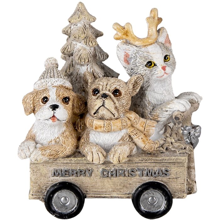 Decorazione Animali nel carro multicolore 9x7x11 cm 6PR4636