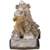 Decorazione Cani in carro multicolore 10x6x9 cm 6PR4637